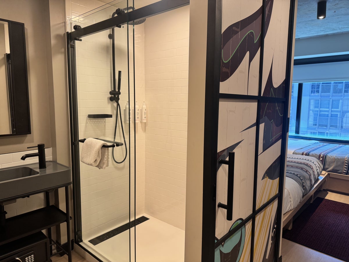 Moxy Miami Wynwood Bathroom Shower and Sliding Door