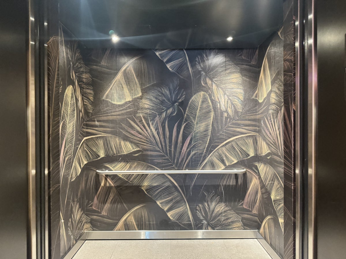 Moxy Miami Wynwood Elevator Cabin Palm Wallpaper