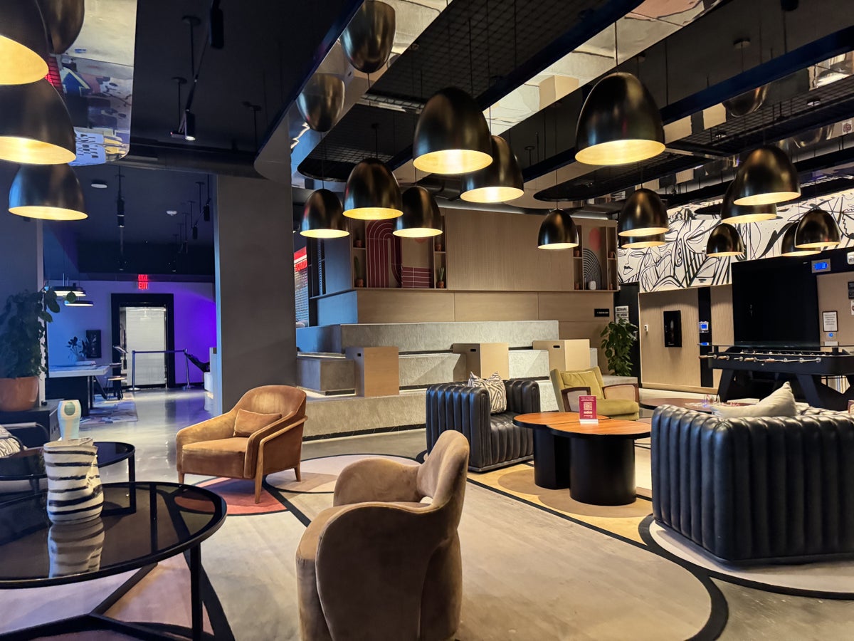 Moxy Miami Wynwood Lobby Pendant Light Seating