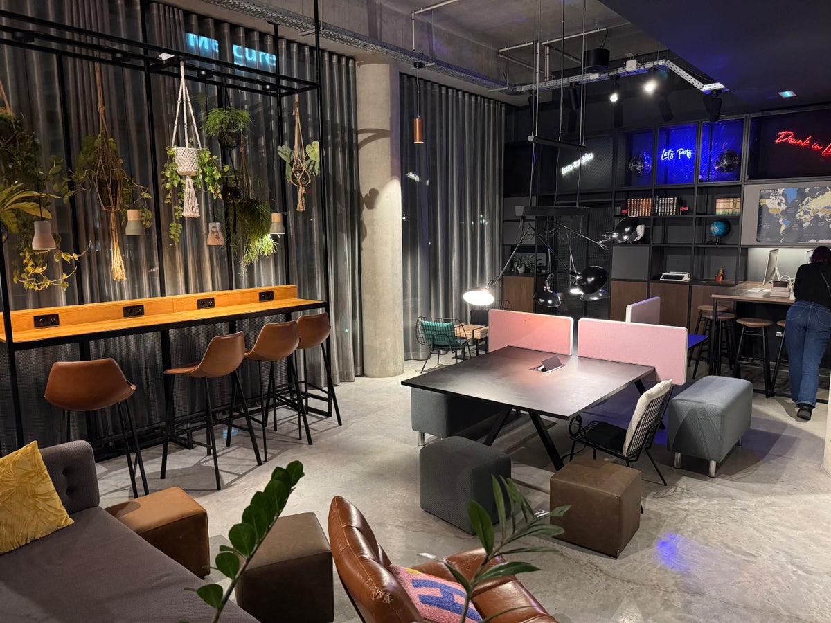 Moxy Paris Charles de Gaulle Airport lobby seating