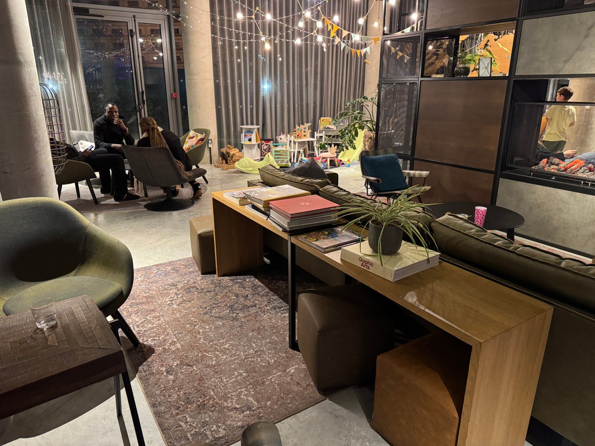 Moxy Paris Charles de Gaulle Airport lobby sofa