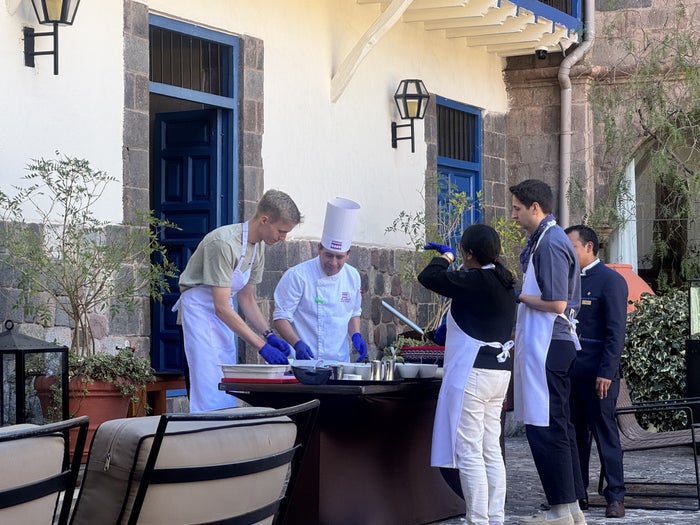Palacio del Inka Marriott Luxury Collection Courtyard Cooking Station