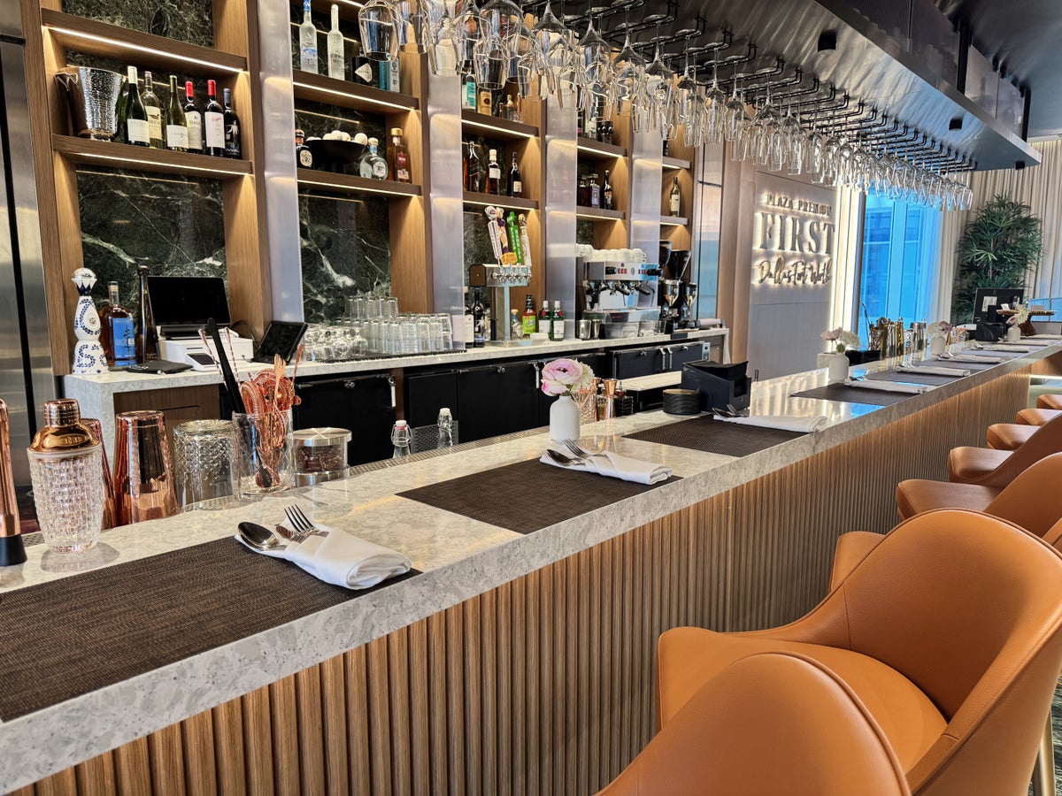 Plaza Premium First DFW Bar Counter
