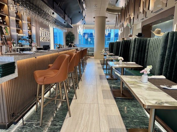 Plaza Premium First DFW Bar Seating