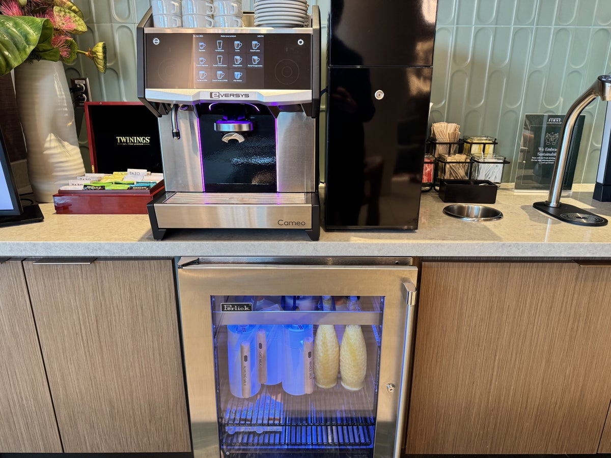 Plaza Premium First DFW Coffee Machine