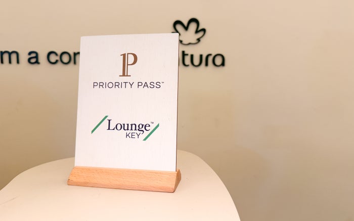 Priority Pass Lounge Key sign GIG Rio de Janeiro Airport Image Credit Chris Hassan
