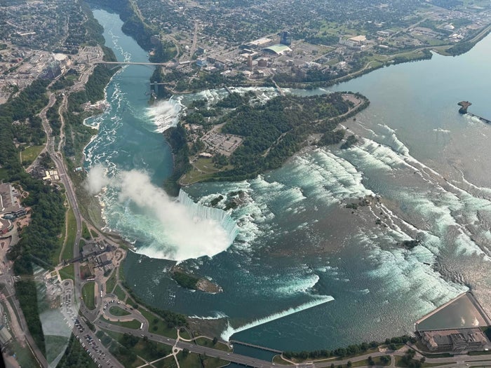 Rainbow Air Helicopter view over falls