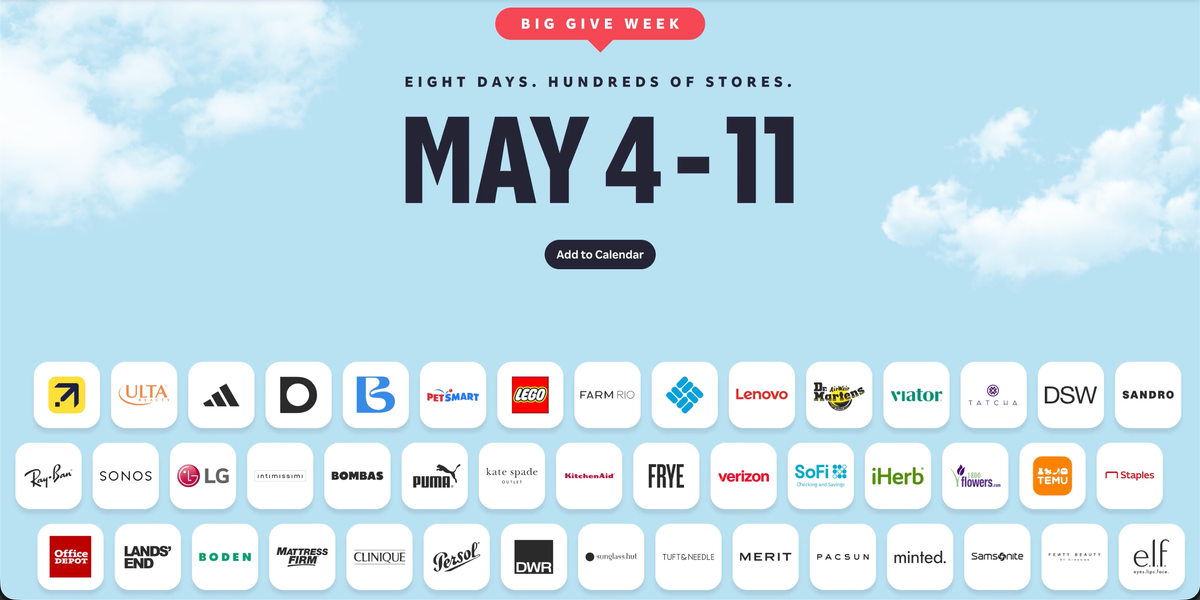 Rakuten Big Give Week May 2026
