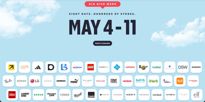 Rakuten Big Give Week May 2026 Rakuten Big Give Week May 2026