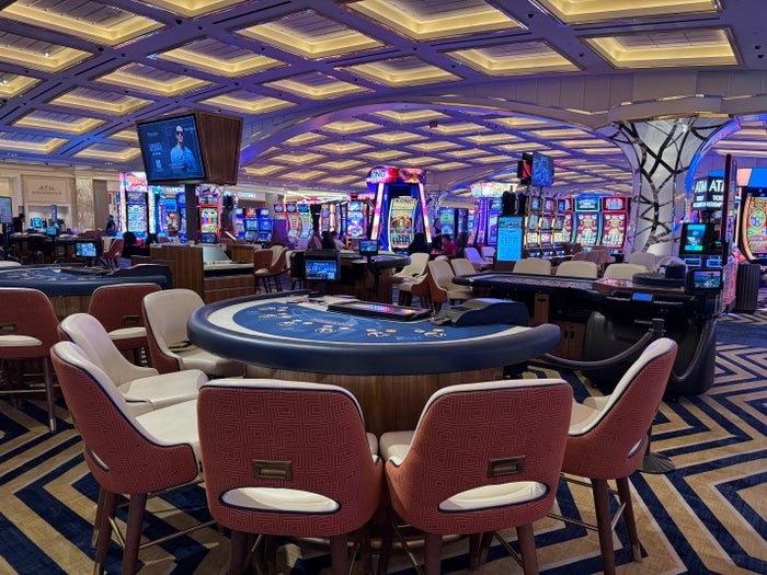 Resorts World Las Vegas casino blackjack table and slot machines Resorts World Las Vegas casino blackjack table and slot machines