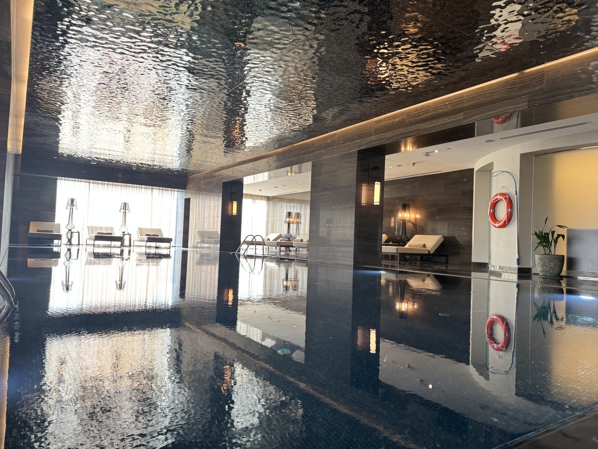 Ritz Carlton Baku Indoor Pool Loungers View