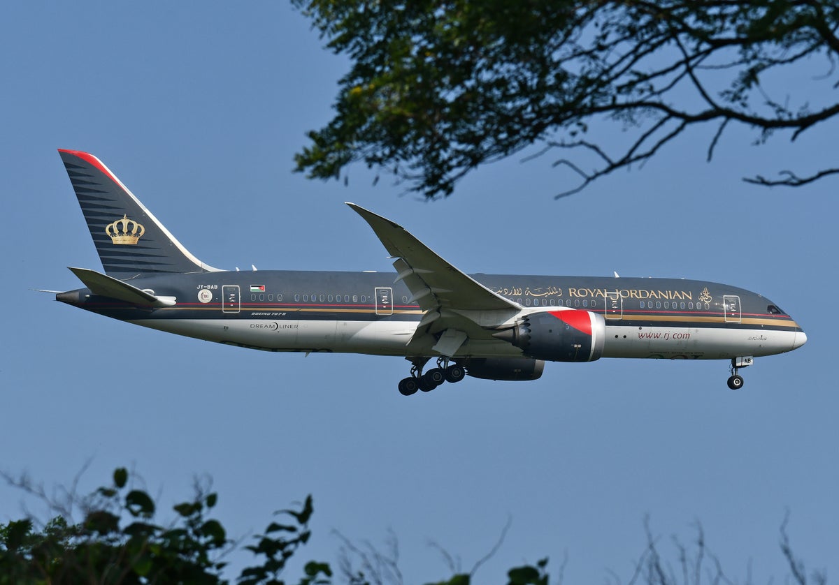 Royal Jordanian B787 8 Landing JFK 22R Trees