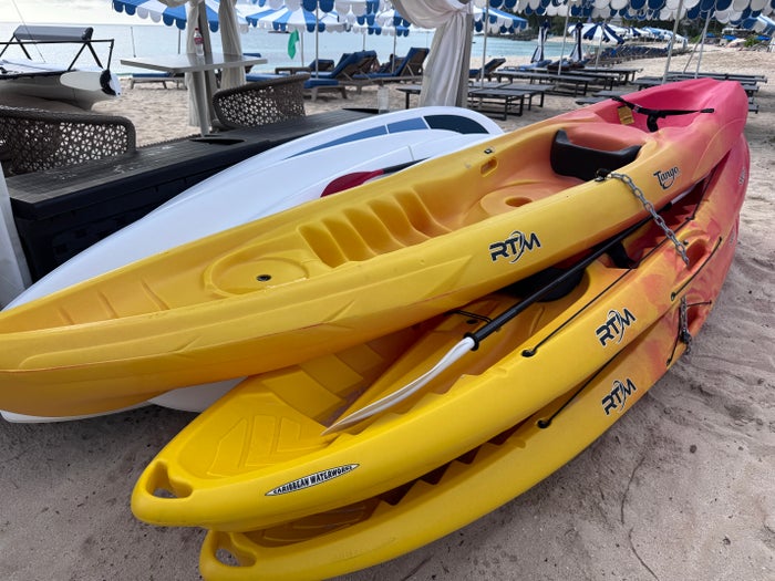 Royalton Vessence Barbados beach kayaks SUP