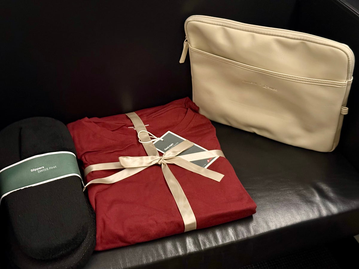SWISS Sense first class amenities