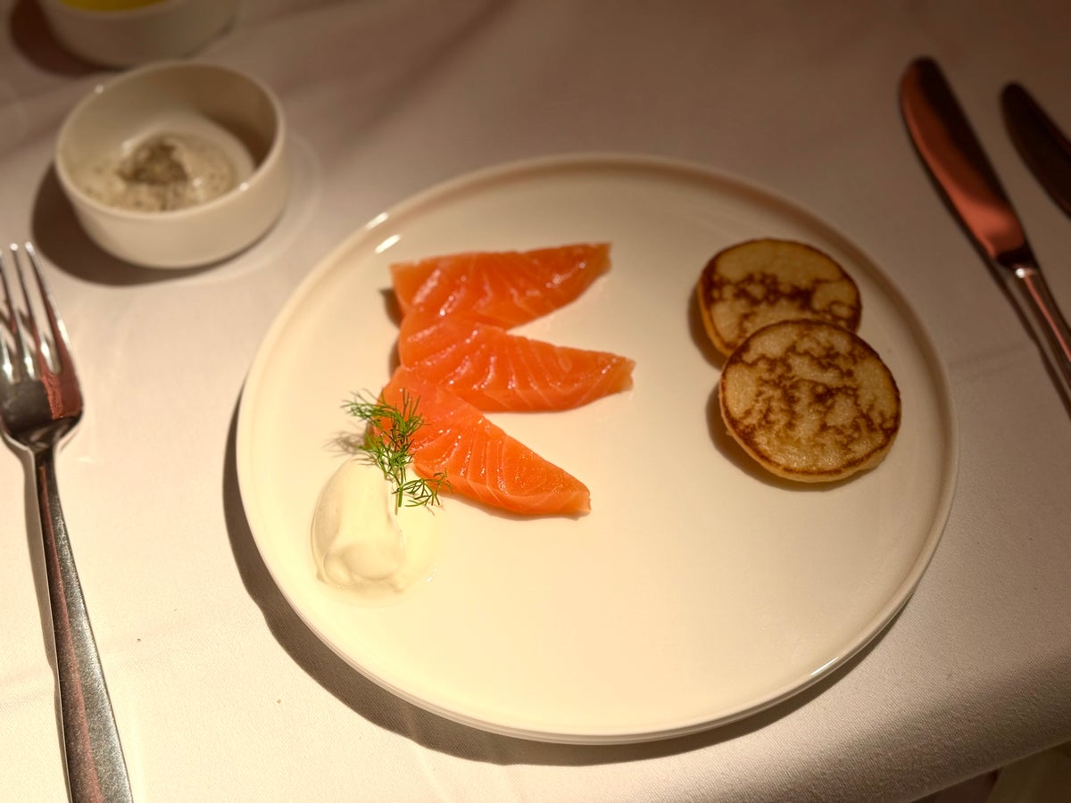 SWISS Senses first class balik salmon