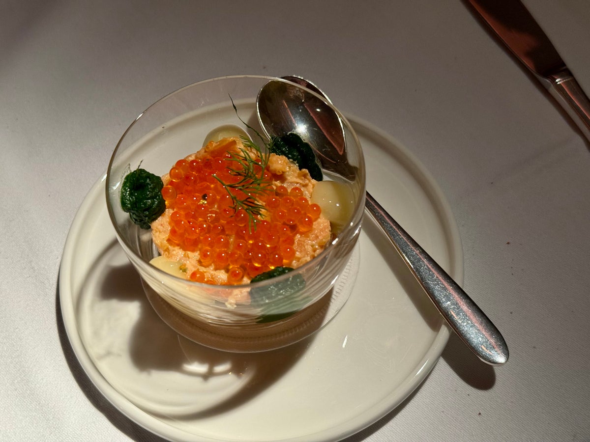 SWISS Senses first class trout tartare