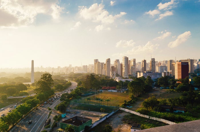 Sao Paulo Brazil parks skyline