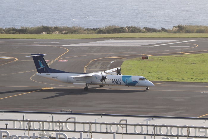 Sata Air Azores Bombardier Dash 8 402Q taxiing at PDL Sata Air Azores Bombardier Dash 8 402Q taxiing at PDL