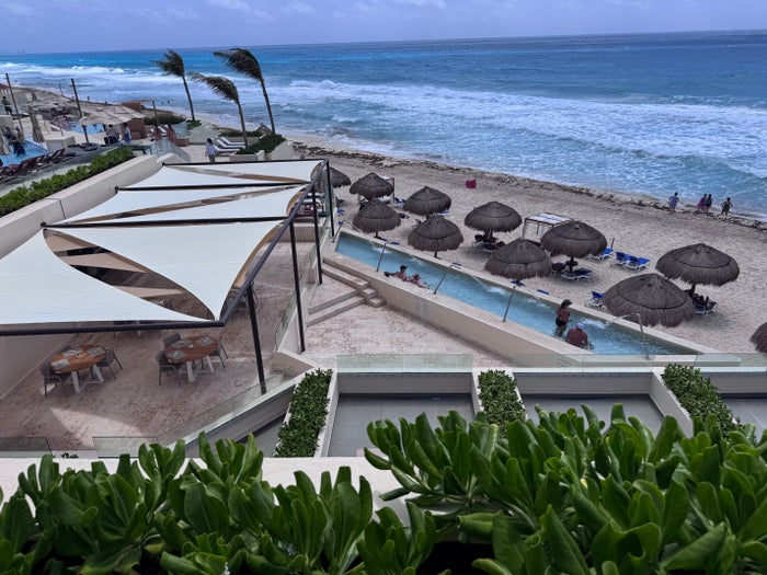 Secrets Mirabel Cancun Aerial Cabanas Beach View