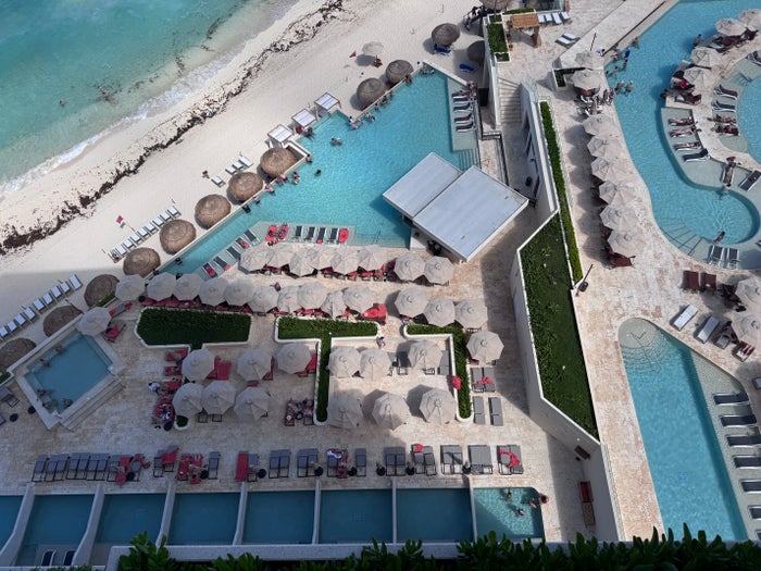 Secrets Mirabel Cancun Aerial Pool Resort View