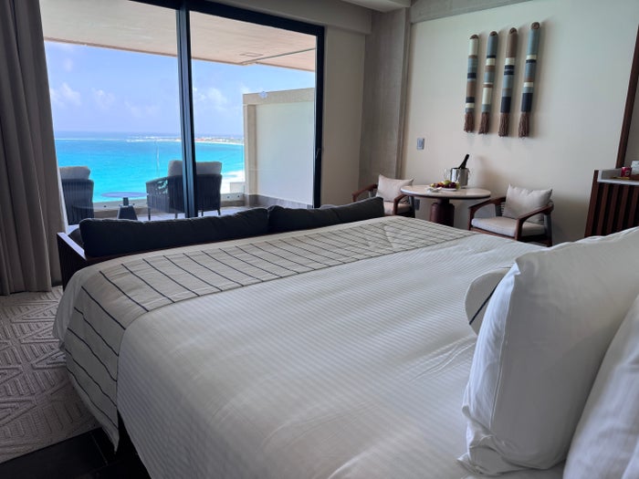 Secrets Mirabel Cancun Bedroom Sofa Champagne Setup