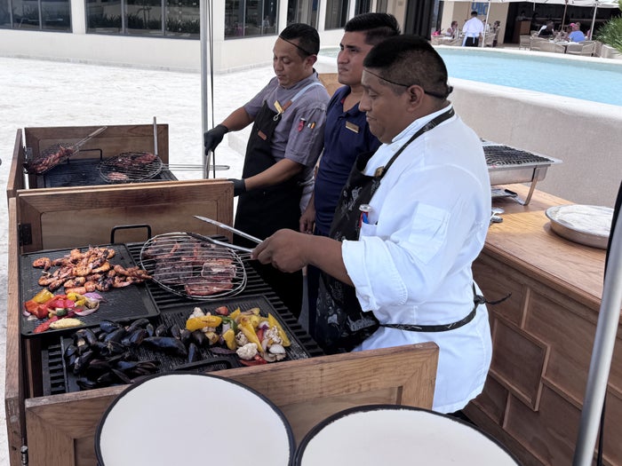 Secrets Mirabel Cancun Chefs Grilling Beach BBQ