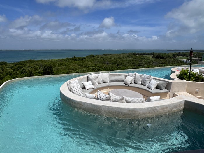 Secrets Mirabel Cancun Circular Lounge Seating Ocean
