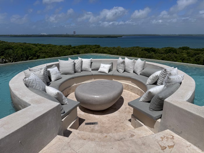 Secrets Mirabel Cancun Circular Lounge Seating Pool