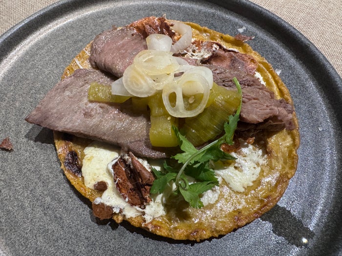 Secrets Mirabel Cancun Taco Plate Beef Onions
