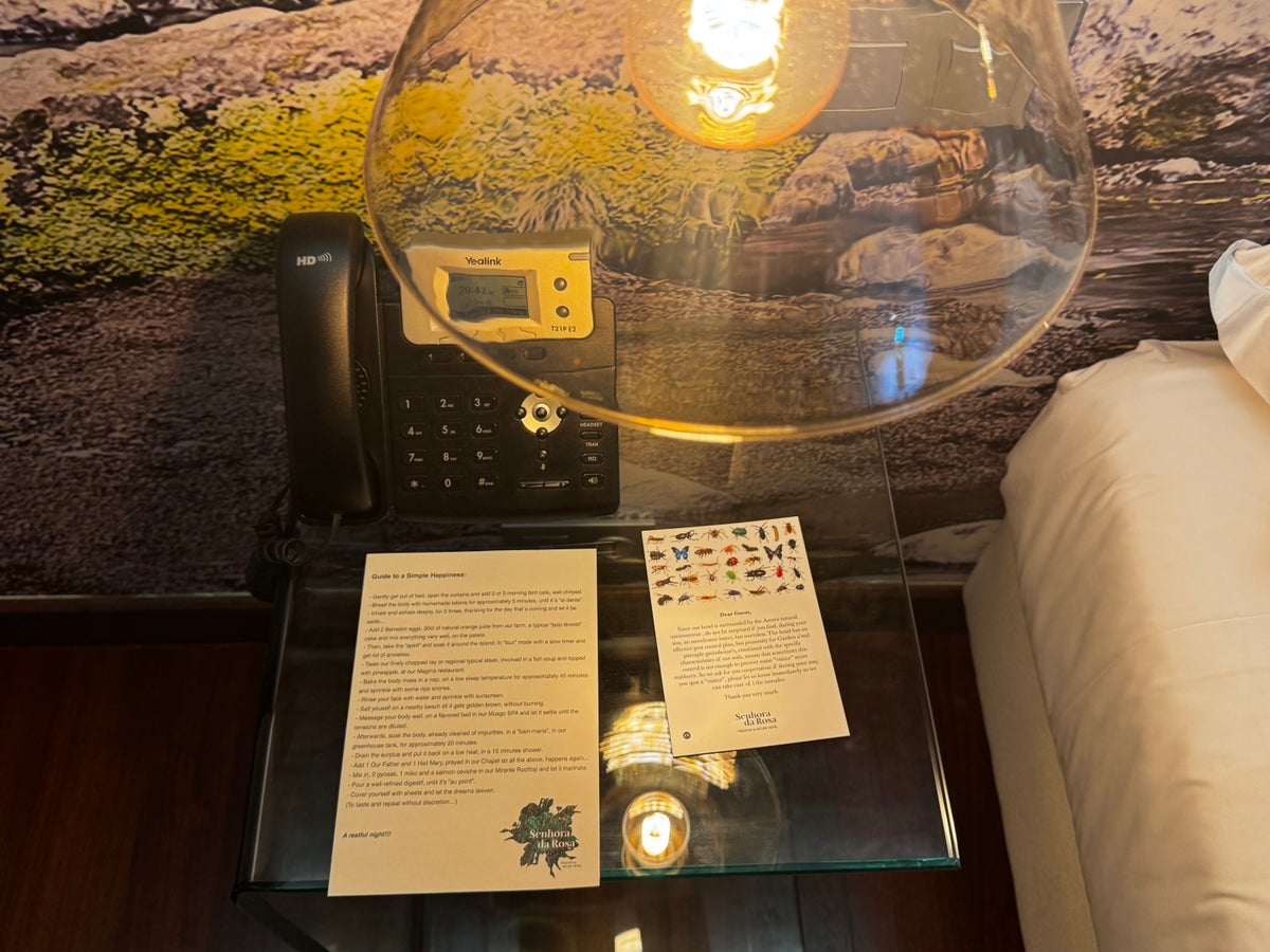 Senhora da Rosa Mr Mrs Smith Azores bedroom lamp phone