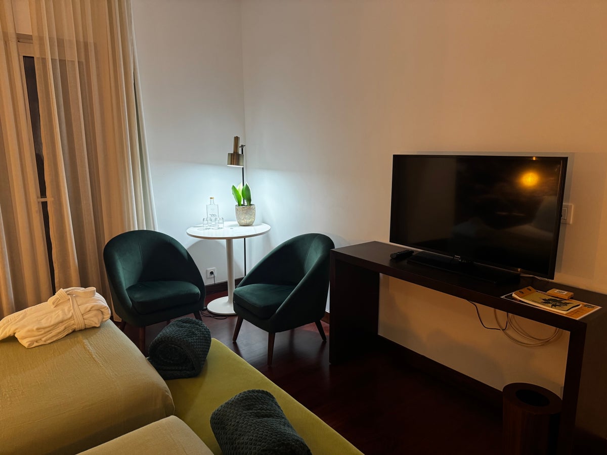 Senhora da Rosa Mr Mrs Smith Azores bedroom seating TV