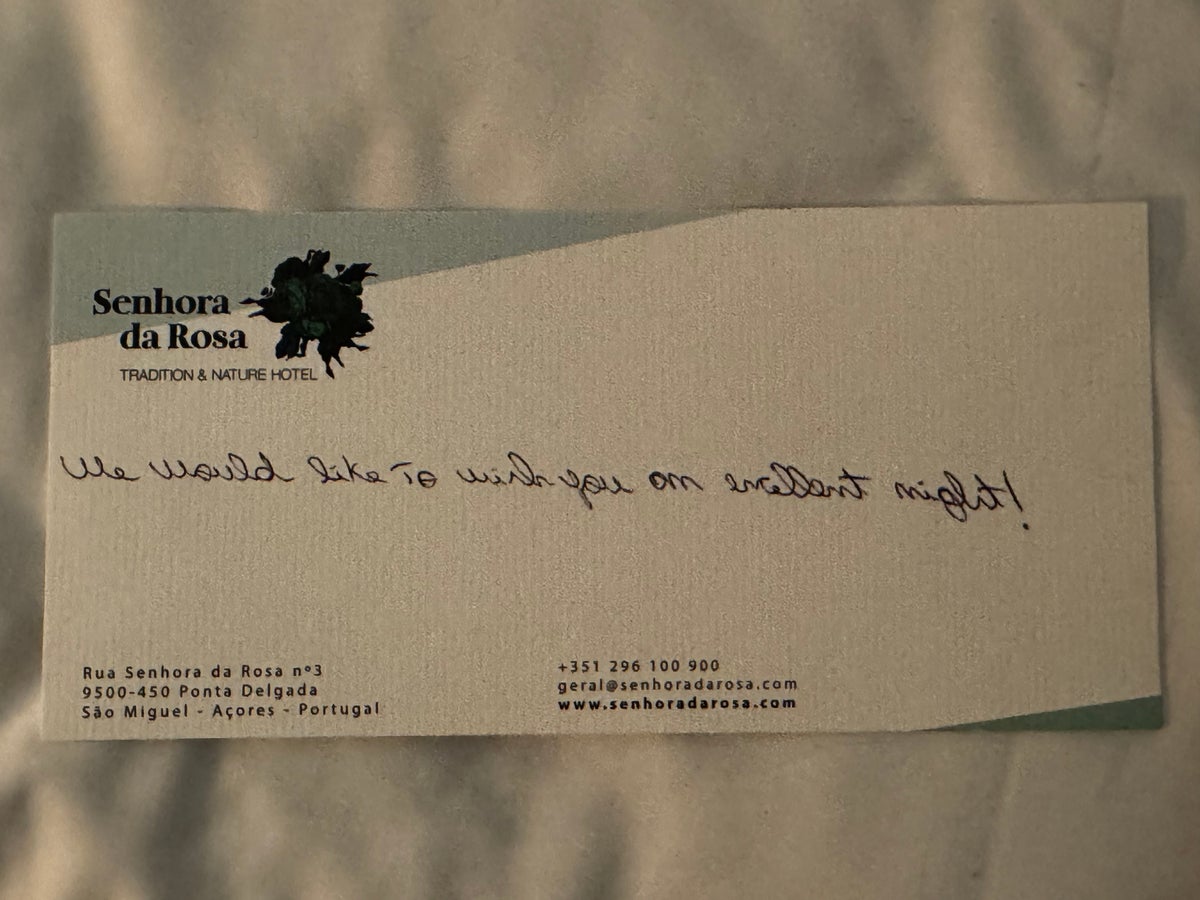 Senhora da Rosa Mr Mrs Smith Azores night note