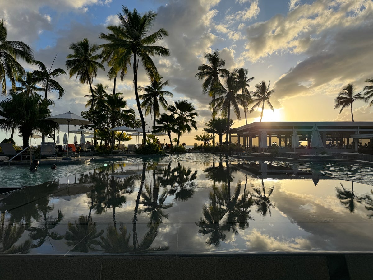 Sheraton Fiji Golf & Beach Resort pool sunset