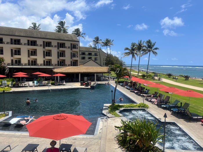 Sheraton Kauai Coconut Beach Resort pool and beach