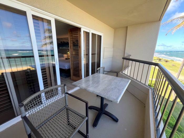 Sheraton Kauai Coconut Beach oceanfront balcony