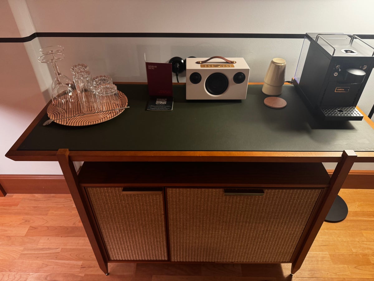 Sheraton Stockholm Hotel bedroom minibar