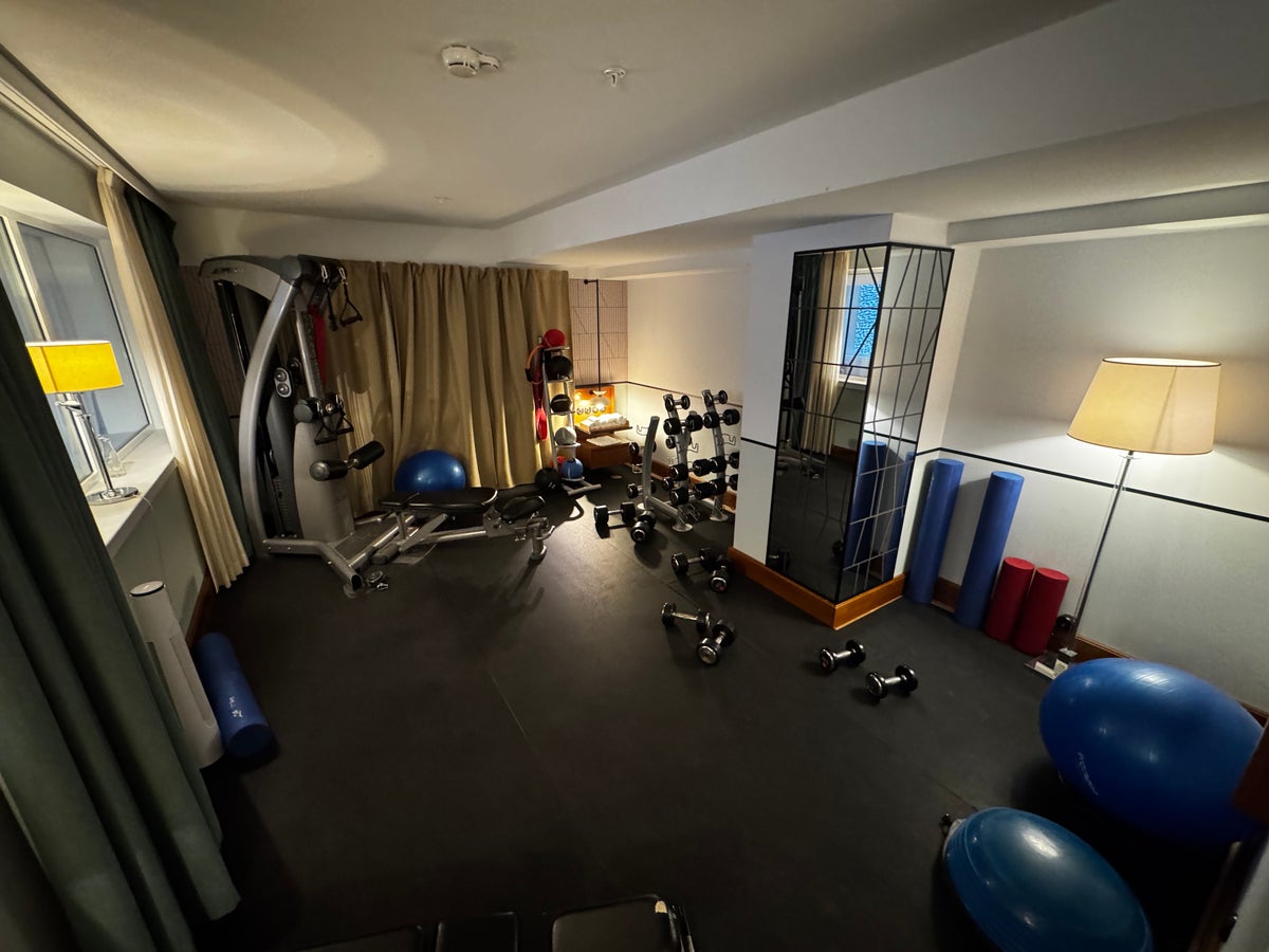 Sheraton Stockholm Hotel temporary gym weights