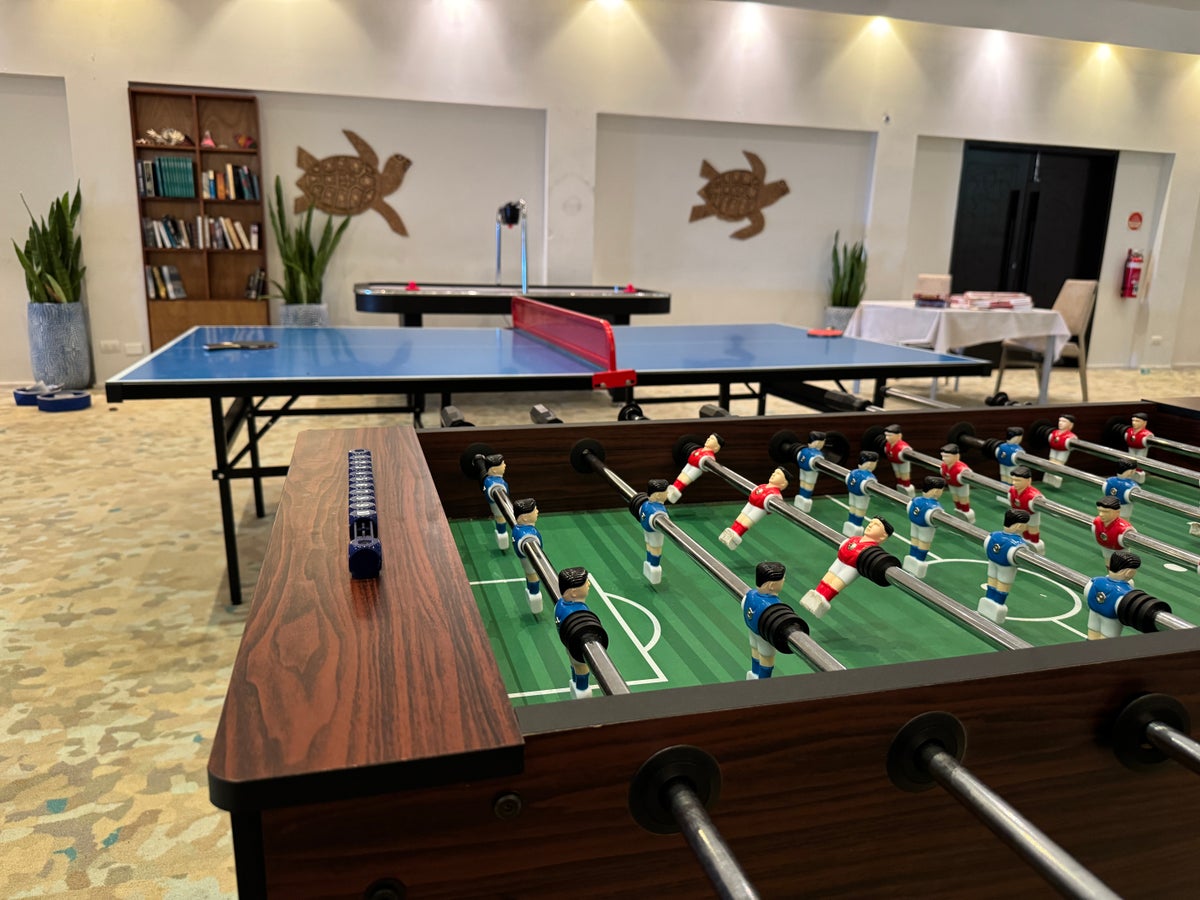 Sheraton Tokoriki Island Games room with foosball table ping pong air hockey