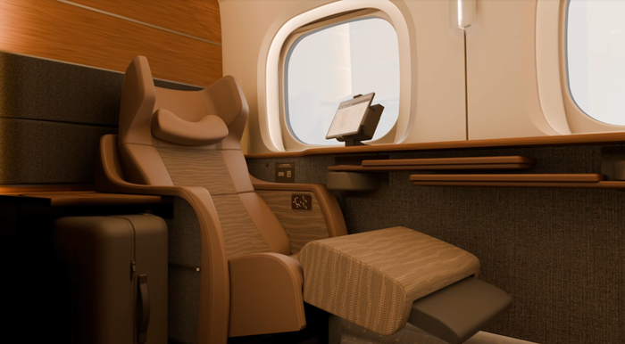 Shinkansen Supreme Class seat recline