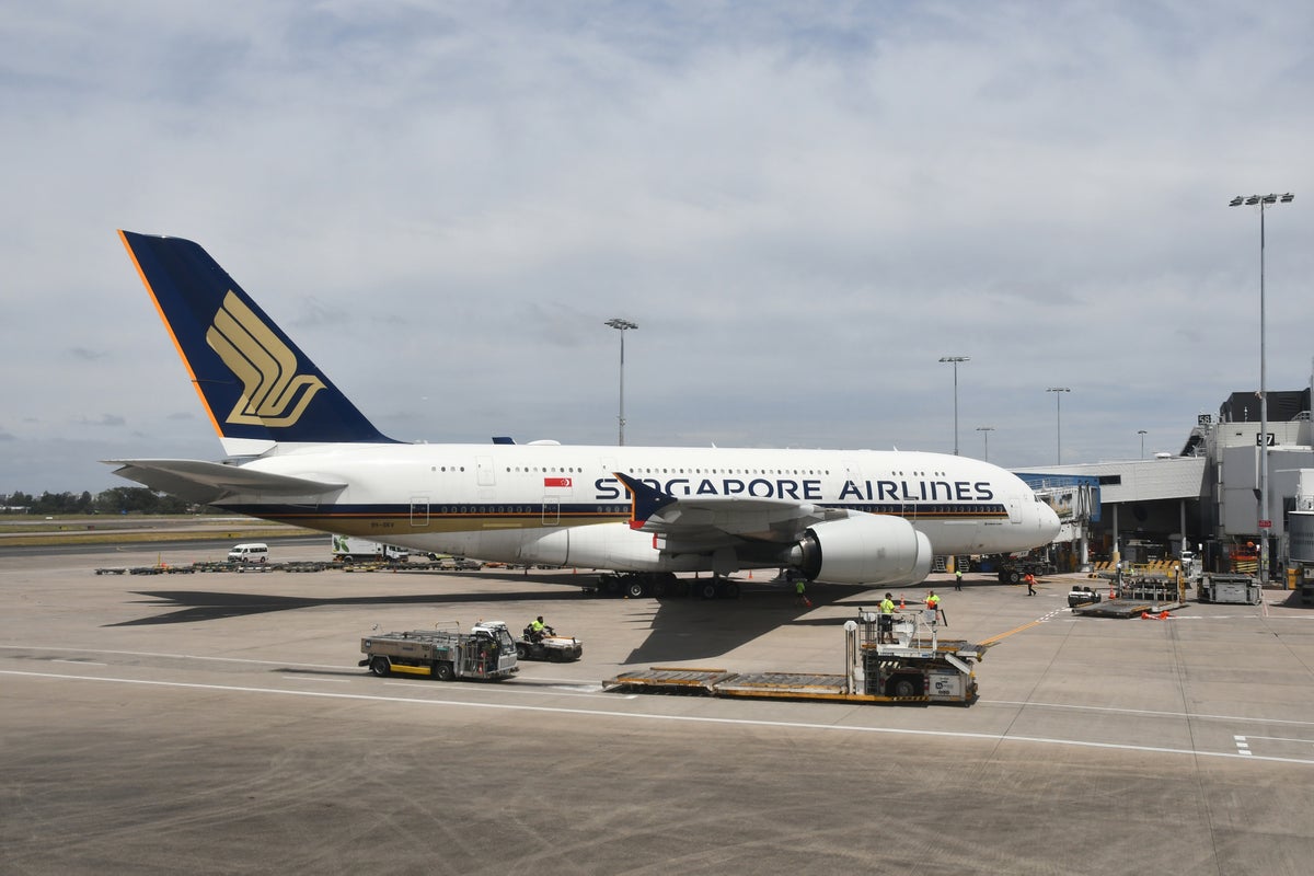 Singapore Airlines A380 docked SYD