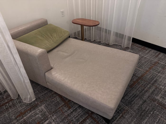 Soho Lounge JFK relaxation area lounger