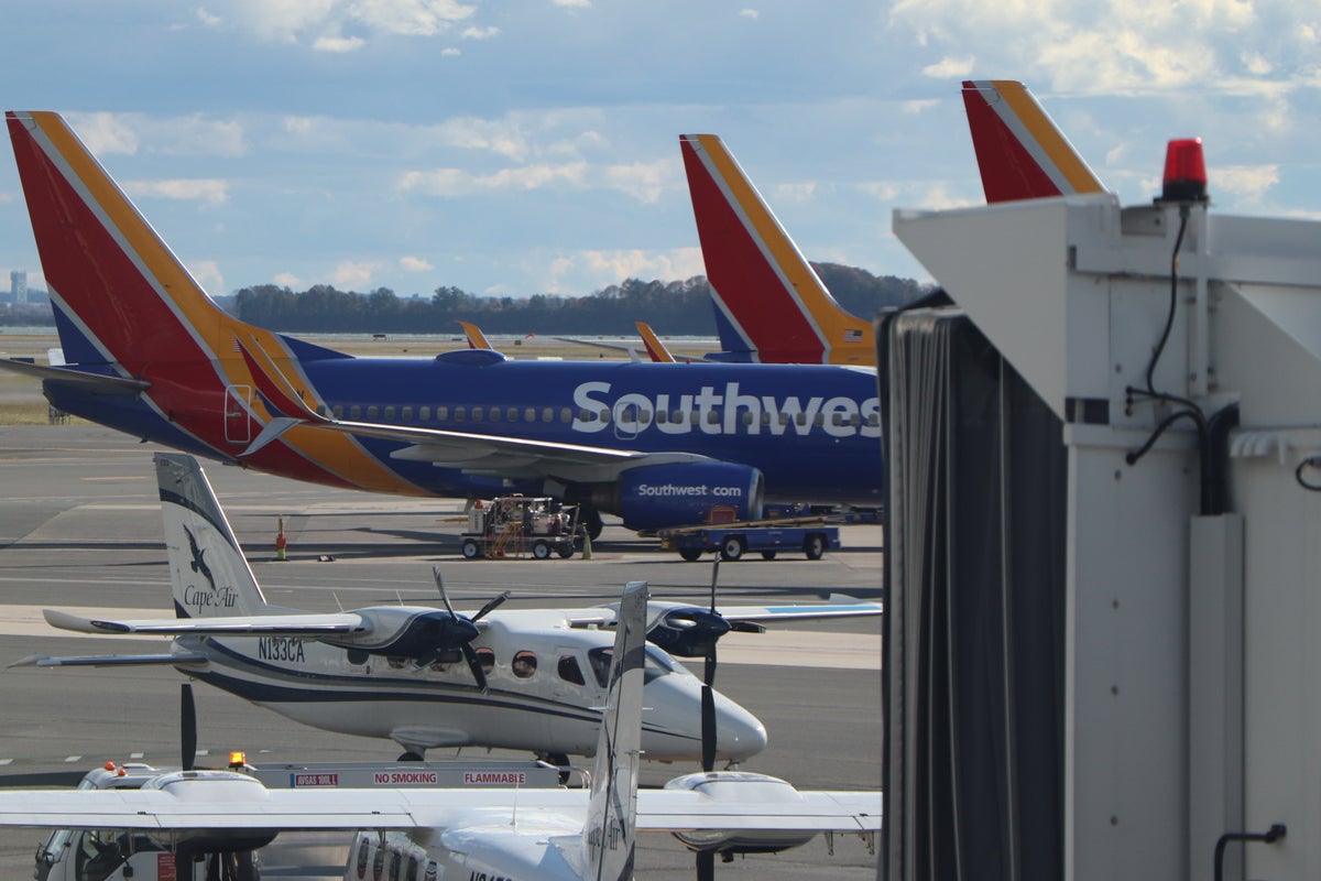 Southwest Cape Air planes at gates BOS