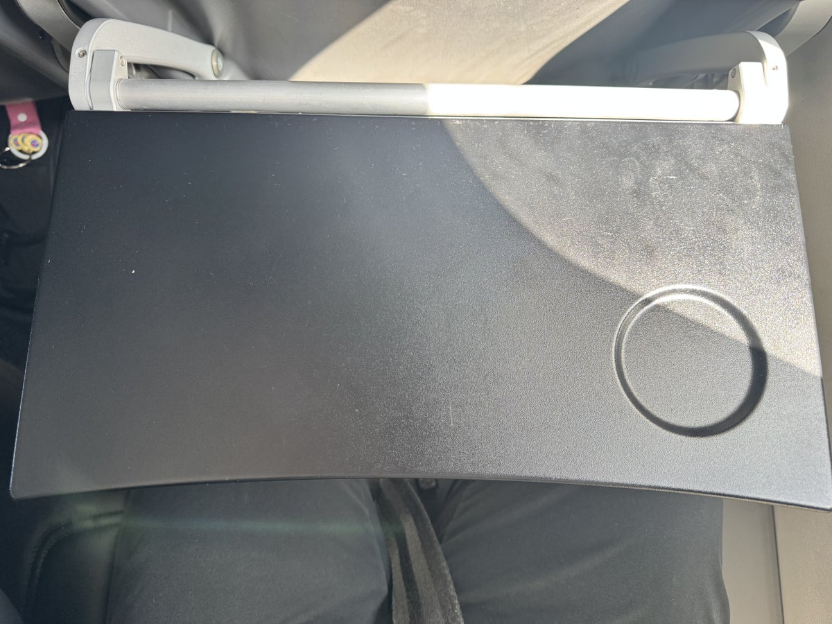 Spirit Airlines A321 Premium Economy Tray Table Open