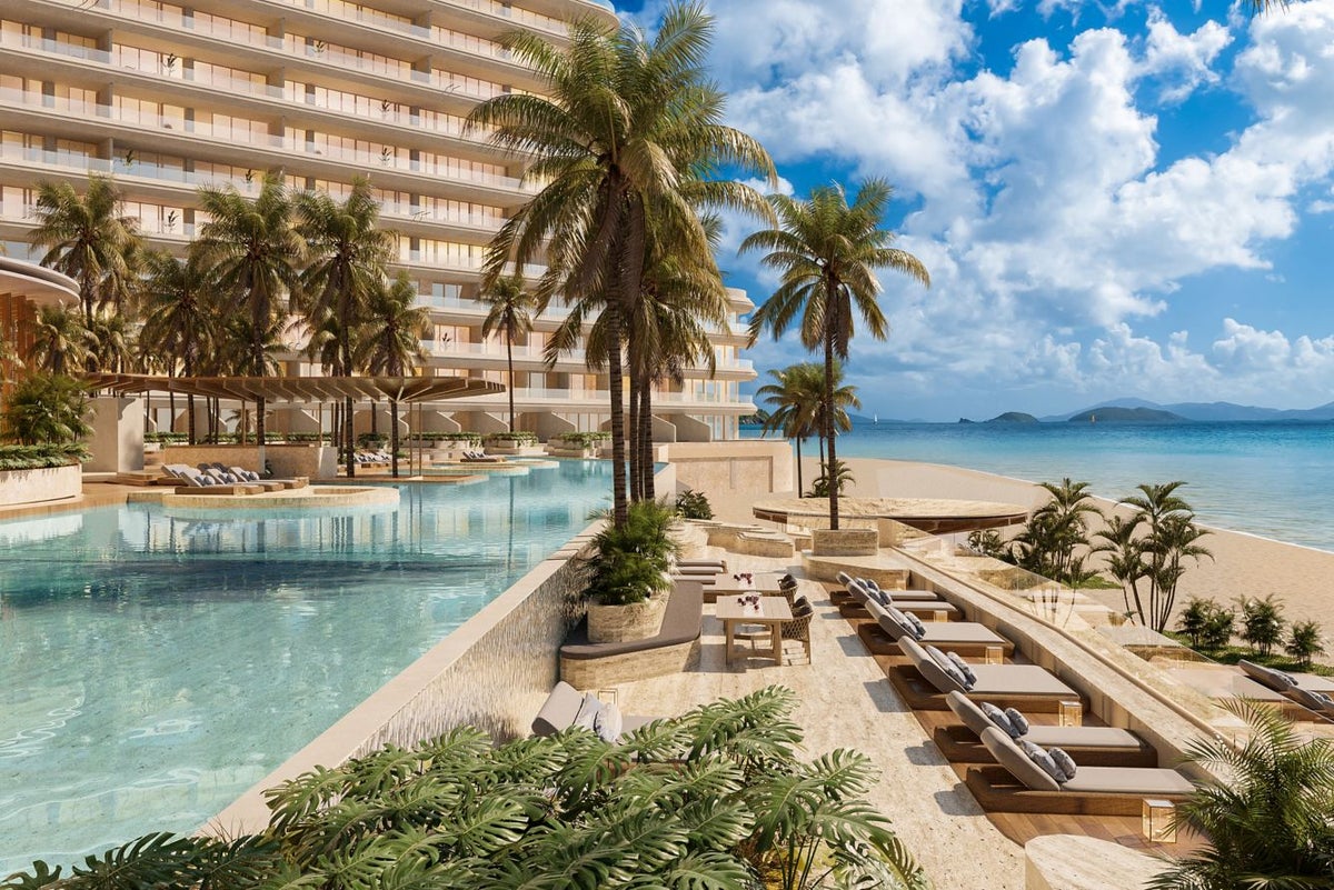St Regis Costa Mujeres pool rendering St Regis Costa Mujeres pool rendering