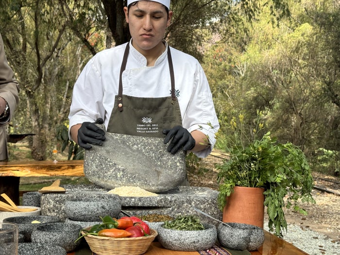 Tambo del Inka Marriott Luxury Collection Chef Preparing Food
