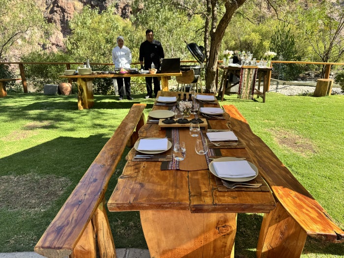 Tambo del Inka Marriott Luxury Collection Garden Dining Table