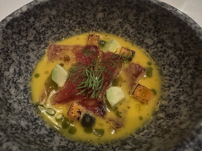 Tambo del Inka Marriott Luxury Collection Tiradito Dish