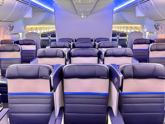 United 787 9 Elevated Premium Plus Cabin From Front United 787 9 Elevated Premium Plus Cabin From Front