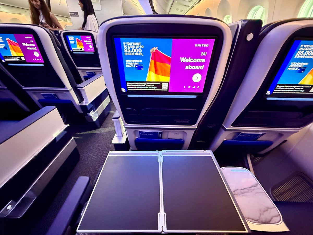 United 787 9 Elevated Premium Plus Tray Table