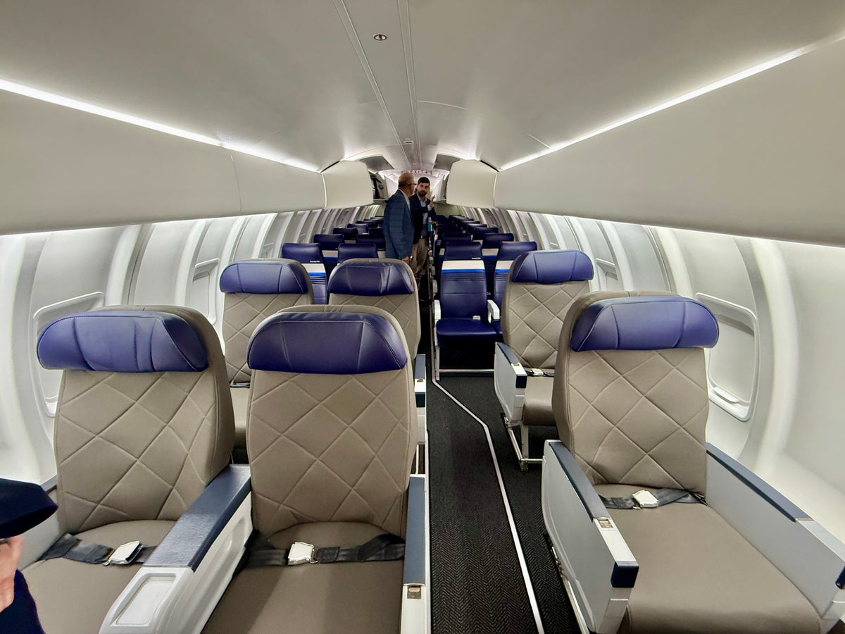 United CRJ450 Cabin Overview From Front